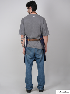 High Quality Custom Unisex Comfortable <b>Leather</b> Strap Washed Cotton Canvas <b>Tool</b> <b>Work</b> Kitchen Cooking Baking Chef Aprons - Product Image 5