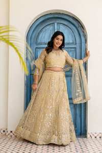 L'élégance rencontre la tradition : Lehenga Choli moderne avec dupatta brodée multicolore couleur Mehndi pour les fêtes - Product Image 5