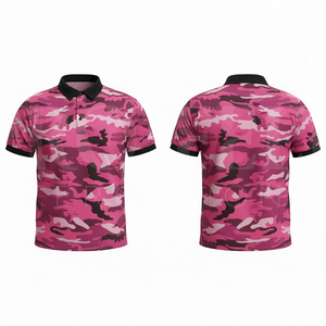 Camiseta Polo de Camuflaje de Diseño Nuevo Personalizada al por Mayor OEM, Ropa de Trabajo Informal de Manga Corta con Cuello, Uniforme de Verano para Hombre - Product Image 4
