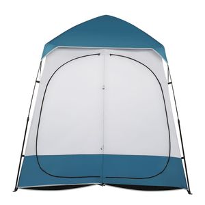 Tenda da campeggio impermeabile in tessuto Oxford PVC 229x229x122cm blu/bianca - Product Image 2