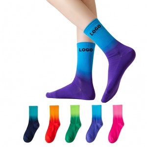 Custom Dip Dye Breathable Athletic Sports <b>Socks</b> with Comfort Cushioning Moisture Wicking Running <b>Training</b> Print <b>Socks</b> - Product Image 1