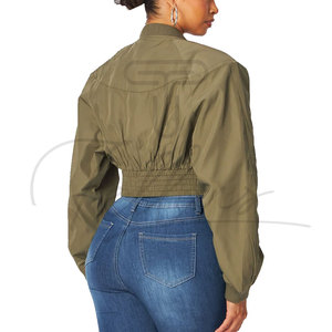 Vestes Courtes Femme Tricotées en Toile à Motif Uni Style Streetwear Hiver Automne Fermeture Éclair Polyester/Coton – Meilleures Ventes - Product Image 4