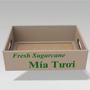 Caja de cartón corrugado impresa a medida con asa para envasado de caña de azúcar fresca para exportación agrícola de proveedor vietnamita - Product Image 5