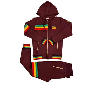Ensemble de survêtement décontracté en polyester de qualité supérieure, coupe confortable, design personnalisé, imprimé, séchage rapide, pour le sport et les loisirs - Product Image 1