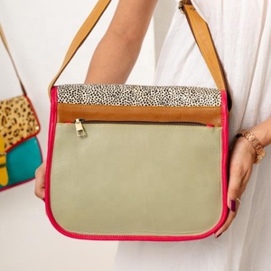 Elegant Bohemian Vintage Cowhide Leather Women's <b>Shoulder</b> Bag with Single Portable <b>Strap</b> Preppy Style Winter Shopping Design - Product Image 2