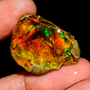 Hermosa calidad de Grado Superior 100% Natural Welo Fire Ethiopian Opal Fancy Oil Rough Loose Gemstone para hacer artículos de joyería - Product Image 1