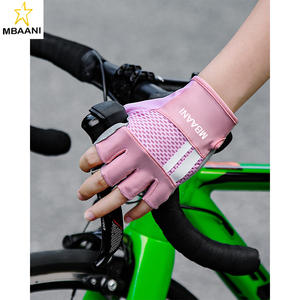 Guantes de Ciclismo para Hombre y Mujer, Medios Dedos, con Almohadilla Antideslizante y Absorbente de Impactos para Ciclismo, Entrenamiento, Ejercicio al Aire Libre - Product Image 5