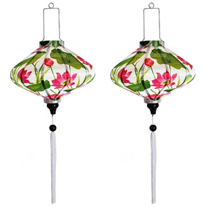 Factory Direct Premium Silk Lanterns Vietnam <b>Bamboo</b> Frame Silk Lanterns Decorative Silk Lanterns For Restaurant Hotel - Product Image 3