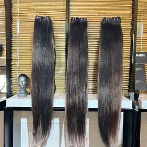 100% vente en gros machine double trame naturelle droite faisceaux sans produits chimiques vierge fabricant indien extensions de cheveux humains - Product Image 6