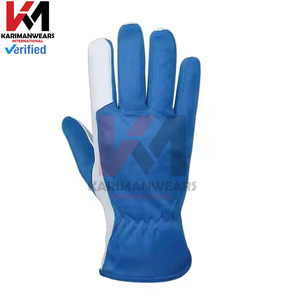 Gants en cuir synthétique robustes, paume renforcée, antidérapants, gants de protection pour mécaniciens et travaux de construction - Product Image 5