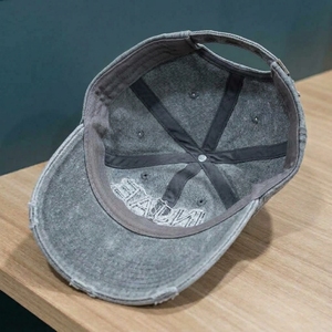 Gorra de Béisbol de Mezclilla Personalizada de 6 Paneles, con Visera Precurvada, Bordado Plano, OEM, ODM, Marca Privada, Venta al Por Mayor, MOQ Bajo - Product Image 5