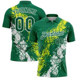 Nouvelle Arrivée Polo Sportif Vert Personnalisé Sublimation Tenue d'Équipe Séchage Rapide Golf Polo Fabricant OEM Fournisseur en Gros - Product Image 2
