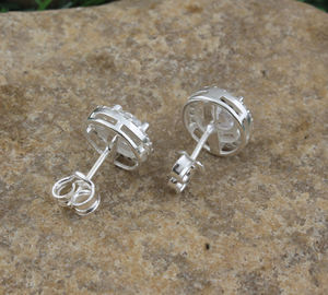 Pendientes Minimalistas Pequeños de Plata de Ley 925 con Circonita Cúbica, Pendientes de Boda de Lujo, Simples y Delicados, Geométricos, para Múltiples Perforaciones - Product Image 4