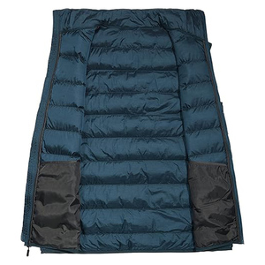 Gilet matelassé décontracté pour homme de haute qualité, respirant, en laine, coupe-vent, avec capuche et fermeture éclair, technique de lavage uni - Product Image 4