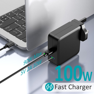 อะแดปเตอร์ชาร์จ GaN 100W PD 3.0 สำหรับติดผนัง ชาร์จเร็ว USB C พร้อมสาย Type C + USB A สำหรับแล็ปท็อป MacBook <span class=keywords><strong>iPhone</strong></span> <span class=keywords><strong>Airpods</strong></span> - Product Image 2