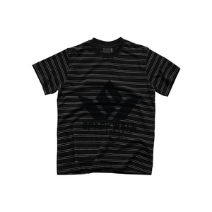 Camiseta de Manga Corta a Rayas para Hombre, Cuello Redondo, Tejida, Casual, Corte Regular, Azul y Blanco, Estampada - Product Image 2