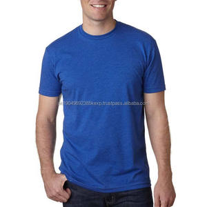 T-shirt pour homme en coton 100% uni, broderie, impression de haute qualité, logo personnalisé, couleur bleue, t-shirts surdimensionnés pour homme - Product Image 2