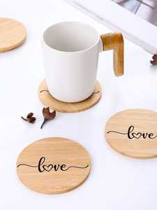Juego de Posavasos de Madera Ecológicos Modernos, Posavasos de Madera de Olivo Natural, Accesorios Duraderos para Protección de Mesa, Tazas de Café, Té - Product Image 2