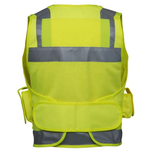Gilet de sécurité réfléchissant entièrement personnalisé avec plusieurs poches de rangement, personnalisation de la marque, gilet réfléchissant de sécurité - Product Image 4