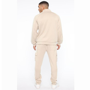 Ensemble de survêtement pour homme en molleton, respirant, séchage rapide, confortable, tendance, avec logo personnalisé, 2 pièces, sweat à capuche décontracté en coton épais - Product Image 4