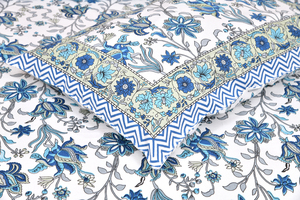 Sábana Plana de Algodón Estampada a Mano, 200 Hilos, Transpirable, Apta para Todas las Estaciones, Delicada con la Piel, Duradera, con Diseño Floral, Lavable, para Adultos - Product Image 2