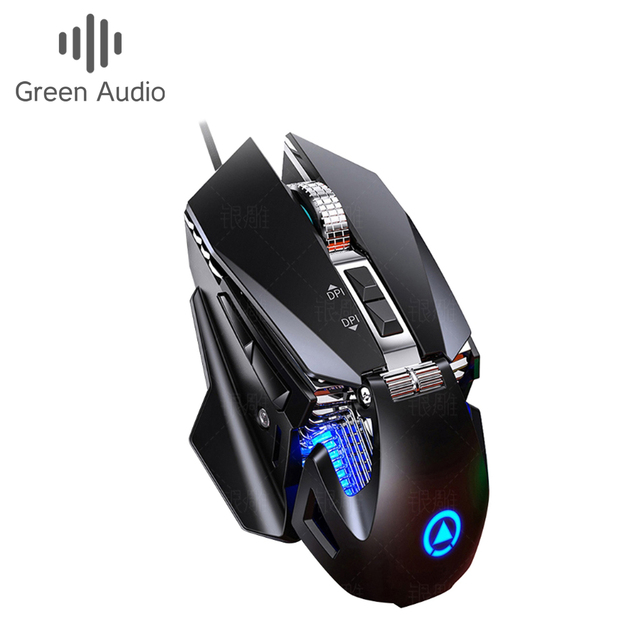 GAZ-M14 Newest 7 Color Illuminated USB Wired Mouse Gamer 7200DPI Mechanical RGB Gaming Mouse