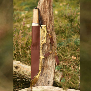 Cuchillo Vikingo de Alta Calidad con Hoja de Acero al Carbono y Mango de Madera y Hueso - Product Image 3