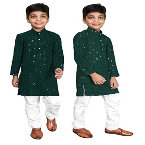 Ensemble Kurti personnalisé en modal, viscose et polyester pour homme, style Lakhnavi, pour fête d'anniversaire, deux pièces, tailles personnalisées - Product Image 1