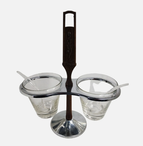 Portavasos de Vidrio Marrón Oscuro para Bodas y Eventos, Portavasos de Madera para Té y Tazas - Product Image 4
