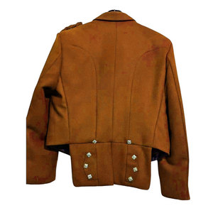 2026 Top Sell Scottish Men's Orange <b>Wool</b> Prince Charlie Kilt Jacket With <b>Vest</b> Wedding Jacket Oem Odm - Product Image 2