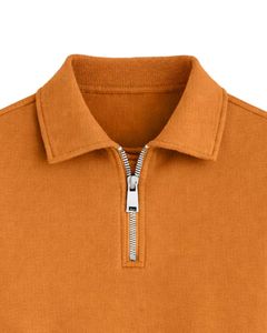 Sudadera Corta Personalizada para Mujer, Color Naranja Óxido, con Cierre de Cremallera, Estilo Casual, con Cordón Ajustable en el Bajo, Forro Polar Suave de Algodón y Poliéster, para Invierno - Product Image 5