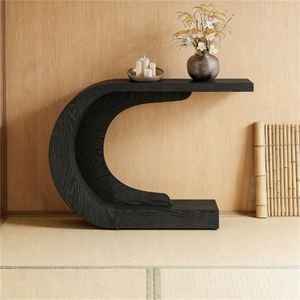 Consolle a C per Corridoio con Design Ispirato alle Onde, Utilizzabile come Divanetto d'Ingresso o Tavolino Laterale per Soggiorno - Product Image 4