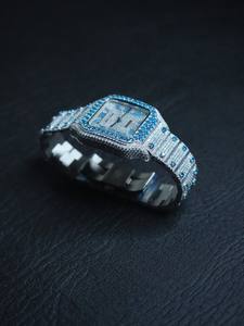 Reloj Mecánico de Lujo de Acero Inoxidable con Moissanita VVS, Cuadrado de 16mm, Estilo Hip Hop, Automático, Apto para Probador de Diamantes - Product Image 2