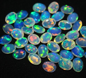 Genuine Natural Oval Cut Ethiopian Opal Gemstone Multi <b>Fire</b> Effect Calibrated Loose <b>Stone</b> Wholesale Price - Product Image 4