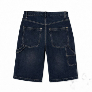 Pantalones Cortos Anchos de Mezclilla de Alta Calidad para Hombre, Estilo Urbano, con Bolsillos, MOQ Bajo, Venta al por Mayor - Product Image 4
