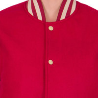 Veste Letterman personnalisée pour femme en cuir PU avec patch en chenille, style rétro athlétique, corps en laine et manches en similicuir, vente en gros