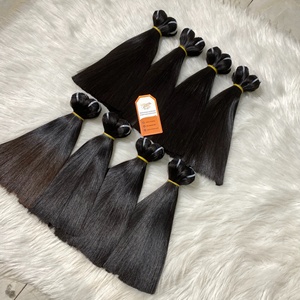 Disponible Court Longueur Naturel Noir Os Droite Extensions de Cheveux Humains Pleine Cuticule Alignée Non Transformés - Product Image 3