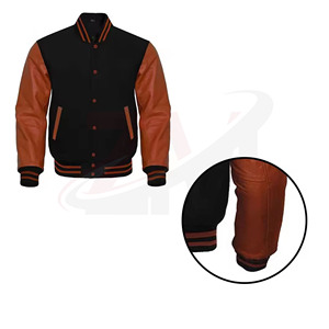 Chaqueta Oversize Negra para Hombre con Cuello en V, Parche Bordado, Servicios ODM y OEM, Estampado de Letras con Tachuelas - Product Image 4
