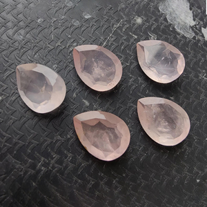 Piedra Preciosa de Cuarzo Rosa de Calidad AAA+, Corte Facetado en Forma de Pera, Calibrada, para Joyería - Product Image 5
