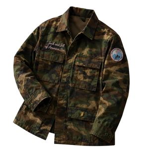 เสื้อแจ็คเก็ตเฮอริเทจลายพราง เสื้อแจ็คเก็ตพรางลายแบบกำหนดเอง เสื้อแจ็คเก็ตสไตล์เสื้อนอกลายพราง เสื้อโค้ทซิปแบบลำลอง แขนยาว - Product Image 1