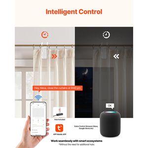 Apripista intelligente automatico compatibile con telecomando per APP Alexa Google Home apertura temporizzata in modalità silenziosa aste romane - Product Image 4