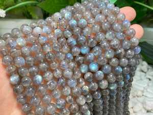 Perles de Labradorite Naturelle AAA, Rondes et Lisses, Pierres Précieuses en Cristal, 4mm 6mm 8mm 10mm 12mm, pour la Fabrication de Bijoux, Perles en Pierre Libres - Product Image 2