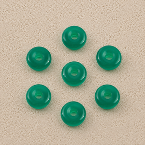 Pendentif Donut Lisse en Onyx Vert Facetté 15mm pour la Fabrication de Bijoux, Guérison par les Cristaux, Énergie Reiki, Breloque de Collier, Vente en Gros - Product Image 6