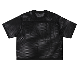 Camiseta de Manga Corta de Malla Transpirable al por Mayor |   Ropa Deportiva Ligera y Transparente |   Camiseta Deportiva Informal con Logotipo Personalizado 100% Poliéster - Product Image 4