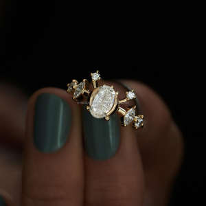 IGI/GIA Lab Grown Cut Diamond Vintage 14K Anillo de boda/compromiso amarillo Unisex Oro blanco fino para fiesta de aniversario-Worthy - Product Image 3