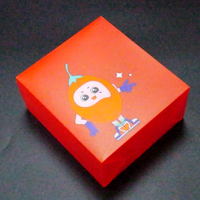 Boîtes en plastique recyclé PET rouge de qualité alimentaire, personnalisables, pliables, pour plats à emporter, couleur CMYK, cadeaux, artisanat