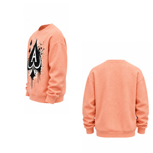 Men's Waffle Knit Sweatshirt <b>Thermal</b> Crewneck Pullover Long Sleeve Warm Casual Winter Streetwear Custom Wholesale Clothing <b>Top</b> - Product Image 6