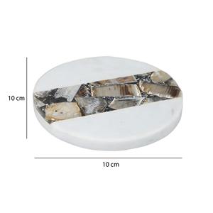 Luxury Square Marble <b>Coasters</b> High Quality Natural Stone <b>Drink</b> <b>Coaster</b> Set With Clean Edges Polished Finish Durable And Heat - Product Image 1