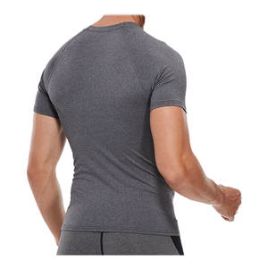 T-shirt de sport à manches courtes et longues pour hommes, respirant et élastique, pour fitness, entraînement, gym, vêtements de sport - Product Image 3