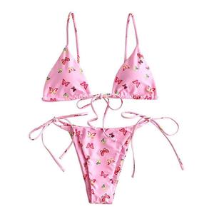 Conjunto de Bikini Sublimado para Mujer de Buena Calidad, Totalmente Personalizado, de Venta Caliente, Antirarrugas, Última Tendencia - Product Image 1